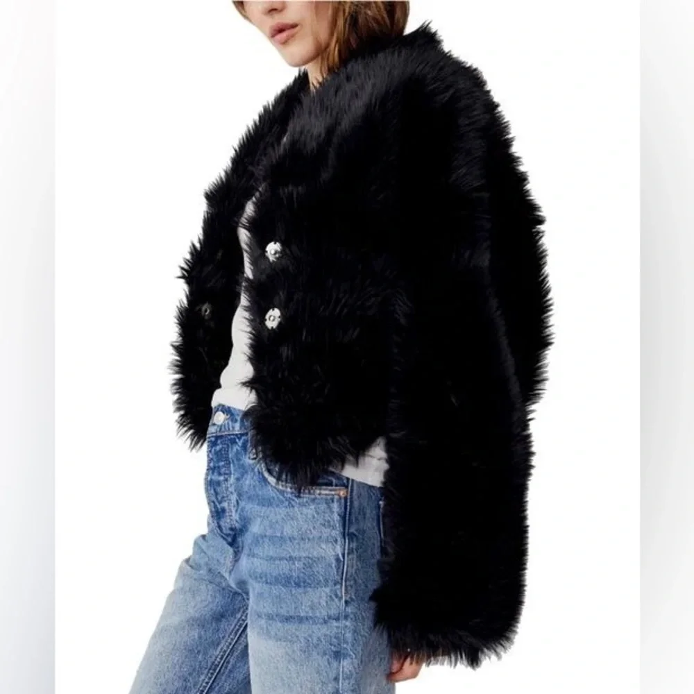 Free People All Night Faux Fur Jacket